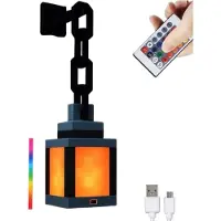 Dopwii Pixel-Laternen-Nachtlicht, tragbare Wand- & Tischlampe mit 16 Farben LED-Ambientelicht, ideal für Schlafzimmer, Gamer-Zimmer & als Geschenk für Jungen