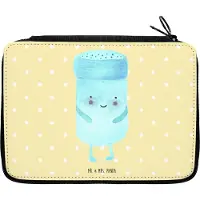 Mr. & Mrs. Panda Federmappe Beste Freunde Salz - Gelb Pastell - Geschenk, Mäppchen, Schlamper, Federmäppchen, Federtasche, Stifteetui, Etui, Lustige Sprüche