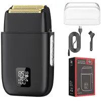 Dopwii Elektrischer Folienrasierer für Herren, kabellos & wasserdicht, Nass- & Trockenrasur, LED-Anzeige, mit USB-C Ladegerät
