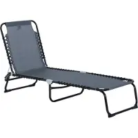 Welikera Sonnenliege klappbar Gartenliege, Liegestuhl mit 4-Fach verstellbare Rückenlehne, wetterfeste Campingliege bis 120 kg belastbar, für Garten Strand Pool, Grau
