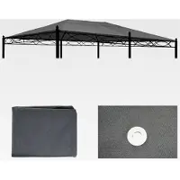 Markenlos Ersatzbezug für das Dach der Pergola Cadiz 5x3m - grau