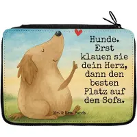 Mr. & Mrs. Panda Federmäppchen Hund Liebe Design - Weiß - Geschenk, Schreibmappe, Herz, Federmappe, Etui, Federtasche, Hunde, Schlampermäppchen, Sprüche