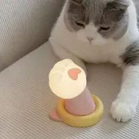Slyrun Paw Touch Nachtlicht, dimmbare Silikonlampe mit Timer, USB wiederaufladbare Kinder Nachtlampe, kreative Tischlampe
