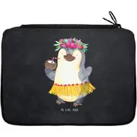 Mr. & Mrs. Panda Mäppchen Pinguin Kokosnuss - Kreidetafel - Geschenk, Aloha, Hawaii, Urlaub, Federmappe, Federtasche, Schlampermäppchen, Schulmäppchen, Etui, Erholt