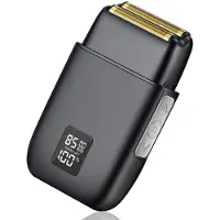 Novzep Folienrasierer für Herren, elektrischer Rasierer, kabellos, wasserdicht, Nass- und Trockenrasur, LED-Anzeige, USB-C-Ladegerät