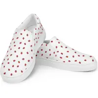 Mr. & Mrs. Panda Slipper Für Damen Marienkäfer Design Größe 37 1/2 - Weiß - Geschenk, Grüne Punkte, Aquarell, Muster, Espadrilles, Loafer, Verspielt, Damenschuhe