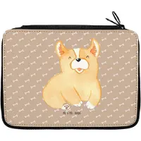 Mr. & Mrs. Panda Federmappe Corgie - Hundeglück - Geschenk, Spruch, Mäppchen, Hund, Federmäppchen, Sprüche, Bellen, Süß, reiseetui, Schlampermäppchen, Etui, Federtasche