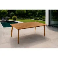 Casa Massiva Gartentisch Henry | Teakholz massiv | 180 x 100 x 76 cm | wetterfester & pflegeleichter Terrassentisch | Outdoor-Esstisch für Garten & Terrasse