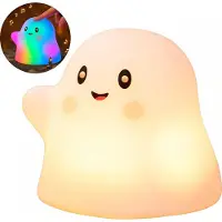 Dopwii LED Nachtlicht Kinder – Silikon Tischlampe RGB, Aufladbar, Musik & Licht