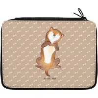 Mr. & Mrs. Panda Mäppchen Hund Streicheln - Hundeglück - Geschenk, Sprüche, Hunde, Vierbeiner, Bauch, Federmappe, Etui, Süß, Bleistiftetui, Schlampermäppchen, Schreibetui
