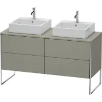Duravit Waschtischunterbau XSQUARE 778x1400x548mm f 2 Be Steingr seidenmatt steingrau seidenmatt