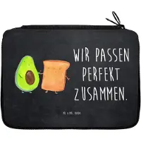 Mr. & Mrs. Panda Federmäppchen Avocado Toast - Kreidetafel - Geschenk, Federmappe, Bleistiftetui, Schlamper, Toastbrot, Hochzeitsgeschenk, Schlampermäppchen, Liebe, Etui