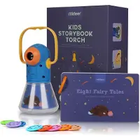 Welikera Multifunktional Kinder Projektor, Taschenlampe Projektionslampe mit 8 Märchen，für Junge & Mädchen