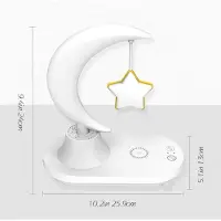 Dopwii 3-in-1 LED-Nachtlicht mit Bluetooth-Lautsprecher und kabelloser Ladefunktion, schafft farbenfrohe Atmosphäre am Nachttisch