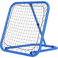 Dopwii Fußball Rebounder-Netz, klappbar, Rückprallwand, Verstellbar in 5 Stufen, Metall, 78 x 84 x 65-78 cm, Blau