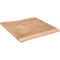 Casa Massiva Holzplatte Brasileiro | 60 x 60 cm | Akazienholz massiv | Farbe: Natur | echte Baumkante | Pflegeleichte DIY Tischplatte | geeignet für Esstische/Couchtische/Bistrotische