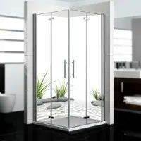 Dedeco Eck-Duschrückwände Aluminium wasserfest Motiv: Zen V1, 2 x 90x200x0,3cm, Badrückwand, Fliesenersatz fugenlos Wandverkleidung Wandpaneele, Germany