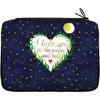 Mr. & Mrs. Panda Federmäppchen Love u to the moon & back - Geschenk, Bleistiftetui, Etui, Federtasche, Schlampermäppchen, Dekoration, Mond, And, Spruch Englisch, Partner