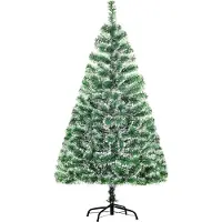 Dopwii Künstlicher Weihnachtsbaum 1,5 m Christbaum Tannenbaum 416 Äste Metallfuß PET Grün