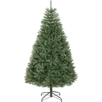 Welikera Künstlicher Weihnachtsbaum, 180 cm, klappbare Äste, Metallständer, vielseitig, Grün