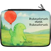 Mr. & Mrs. Panda Bleistiftetui Schildkröte Luftballon Design - Weiß - Geschenk, Schlampermäppchen, Motivationsspruch, Mäppchen, Federmäppchen, Schildkröten, Federmappe