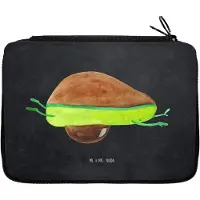 Mr. & Mrs. Panda Schulmäppchen Avocado Yoga - Kreidetafel - Geschenk, Schlampermäppchen, Humor, Hilfe, Mäppchen, Federmäppchen, Bauch, Federtasche, Haha, Federmappe