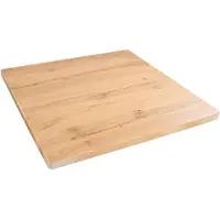 Casa Massiva Tischplatte Joan | 80 x 80 cm eckig | Holz | Farbe: Eiche | gerade Kante | Holzplatte für Küche & Café