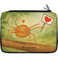Mr. & Mrs. Panda Federtasche Spinne Agathe Motivation Design - Weiß - Geschenk, Glück, Etui, Mäppchen, Vertrauen, Liebe, Dankeschön, Federmäppchen, für Stifte