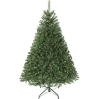 Welikera Künstlicher Weihnachtsbaum, 150 cm, klappbare Äste, Metallständer, vielseitig, Grün