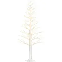 Slyrun LED-Weihnachtsbaum 180 cm mit realistischer Rinde und weißen Lichtern, künstliche Tanne für festliche Beleuchtung