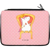 Mr. & Mrs. Panda Federmäppchen Einhorn Prinzessin - Rot Pastell - Geschenk, Geburtstagsgeschenk, Geburtstag, Stifte Etui, Mäppchen, für, Federmappe, Federtasche, Unicorn
