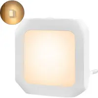 Novzep Steckdosen Nachtlicht mit Sensor, LED warmweiß 3000K, dimmbar & platzsparend, für Bad, Flur, Schlafzimmer & Kinderzimmer