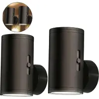 Novzep Plug-in Nachtlampe mit Dämmerungssensor, 2er Set, dimmbar 0-100 Lumen, warmweiß 3000K, für Flur, Treppen, Schlafzimmer, Wohnzimmer