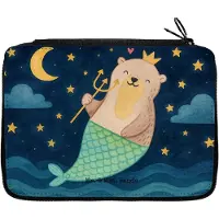 Mr. & Mrs. Panda Federtasche Wassermann Astrologie Design - Weiß - Geschenk, Federmappe, Sternzeichen, Bleistiftetui, Etui, Geburtstagsgeschenk, Schlampermäppchen