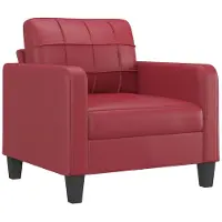 Syfax Sessel Weinrot 60 cm Kunstleder