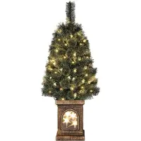 Novzep Dimmbarer Weihnachtsbaum mit LED, 45x90 cm, 8 Modi, naturgetreu, grün