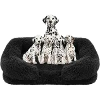 Novzep Kuscheliges Hundebett, rundes Plüsch-Pet-Bett für Hunde und Katzen, weiche Wintermatratze, warm und bequem, ideal für gemütliche Ruheplätze.
