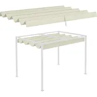 Slyrun Ersatzdach für 2,85x2m Gartenpavillon, ausziehbar, cremeweiß, Polyester, einfach montierbar