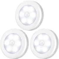 Dopwii 3er-Pack Nachtlicht, weißes Licht, Nachtlicht,Nachtlicht mit Bewegungsmelder, Nachtlicht,Auto ON/Off