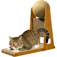 Novzep Katze Kratzbrett, Langeweile Linderung Spielzeug, Mit Katze Loch Design, Dreieckige Unterstützung Bord, Vertikale tragbare Katze Kratzball