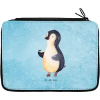 Mr. & Mrs. Panda Federmäppchen Pinguin Marienkäfer - Eisblau - Geschenk, Stifteetui, Etui, Federmappe, Freude, Wunder, Aufmerksam, Lebensfreude, Glück, Schlampermäppchen