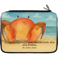 Mr. & Mrs. Panda Stifteetui Sternzeichen Krebs Design - Weiß - Geschenk, Etui, Krabbe, Schlampermäppchen, Bleistiftetui, Federtasche, Meerestier, Meer, Krebse, Mäppchen