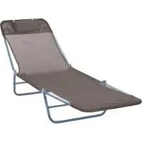 SUCCESS COURIER Sonnenliege faltbar, 2-Bein-Liege, wetterfest & komfortabel. Perfekte Gartenliege für Terrasse & Garten, Braun
