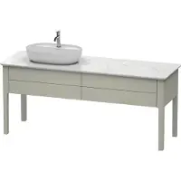 Duravit Waschtischunterschrank Luv 173,3x57x74,3cm, 2 AZ, st, L, Tau s-matt