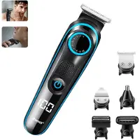 Dopwii Elektrischer Rasierer für Herren mit Nasenhaarschneider, 3D wasserdicht, wiederaufladbar, USB-Modell, multifunktional und präzise Rasiermaschine.