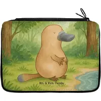 Mr. & Mrs. Panda Federmäppchen Schnabeltier Mut Design - Weiß - Geschenk, Mäppchen, Etui, Neustart, Federtasche, Schlampermäppchen, Raodtrip, Motivation, Training, Arbeit