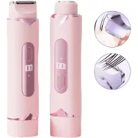Slyrun Elektrischer Haarentferner, Doppelkopf Lady Shaver für Nass & Trocken, Wiederaufladbar Typ-C,Haarentfernungsgerät für Körper, Beine & Intimbereich