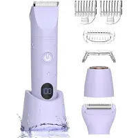 Dopwii 3 in 1 Damen Elektrorasierer Lady Bikini Trimmer Damen Rasierer IPX6 Wasserdicht Nass & Trocken Epilierer für Bikini, Achselhöhlen, Beine, Arme,Körper