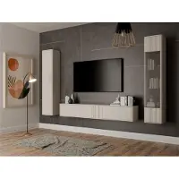 Furniture24 Wohnwand Philippe 4 Wohnzimmerset Tv Wand Fernsehwand - Kaschmir
