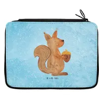 Mr. & Mrs. Panda Bleistiftetui Eichhörnchen Weihnachten - Eisblau - Geschenk, Vogel, Federtasche, Mäppchen, Weihnachtsgruß, Frohe, Neujahr, Schreibmappe, Federmappe
